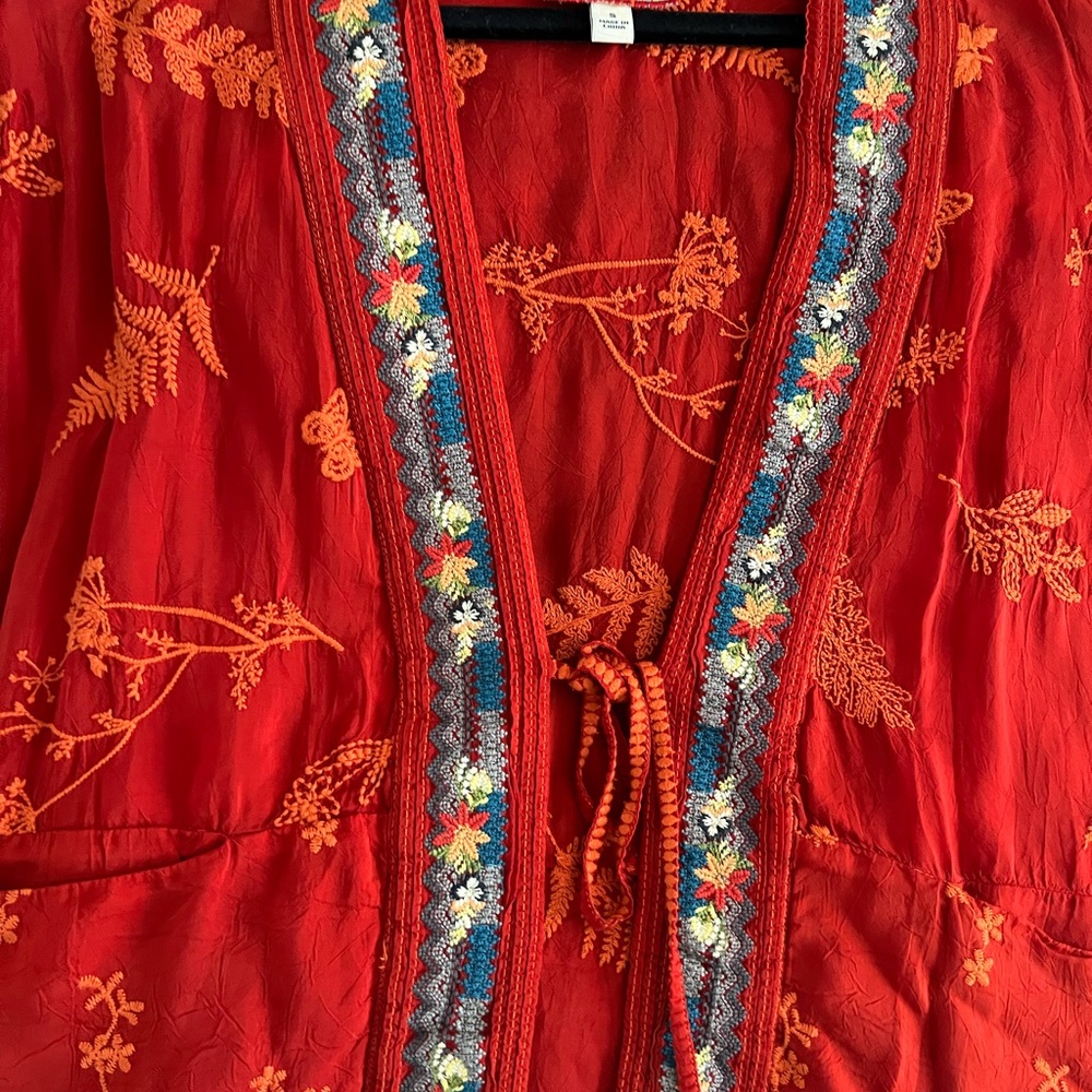 Johnny Was Womens Beautiful Orange
Star Danica Kimono Size- Small - Picture 3 of 10